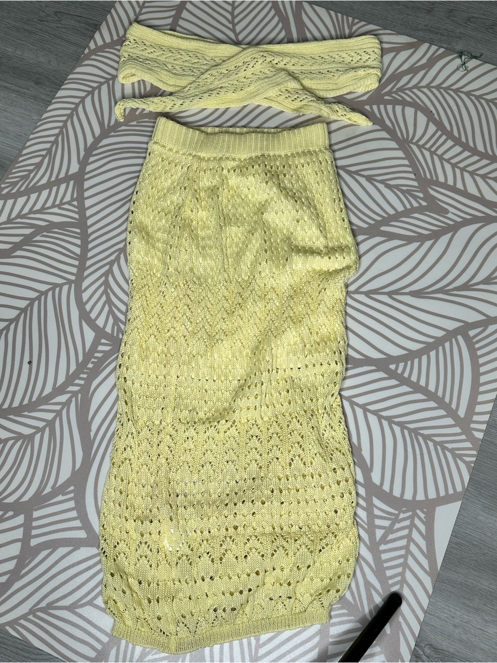 Yellow Knit Maxi Skirt — Women's Summer Crochet Style